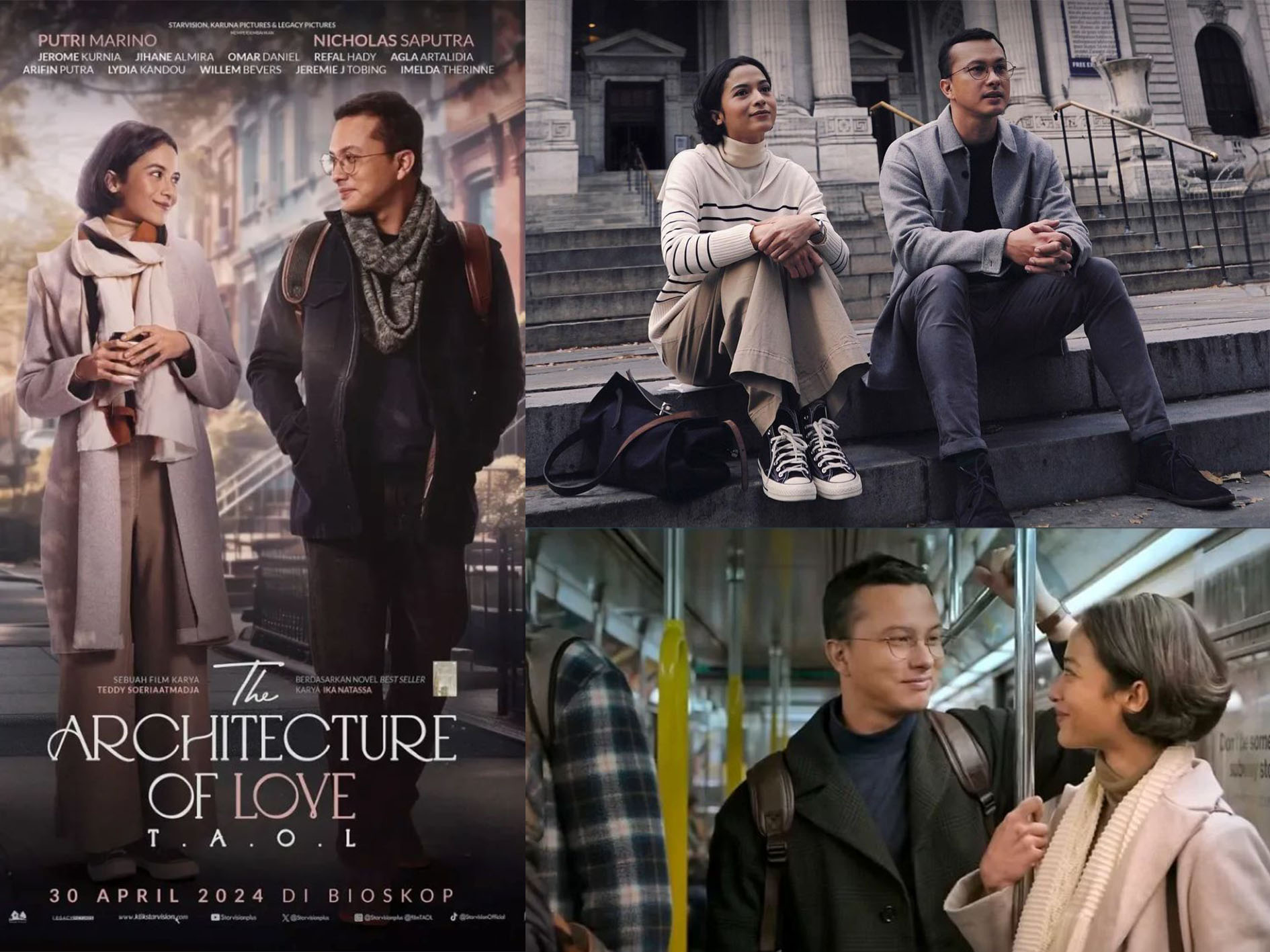 Sinopsis pendek Film The Architecture of Love diperankan Nicolas Saputra dan Putri Marino.