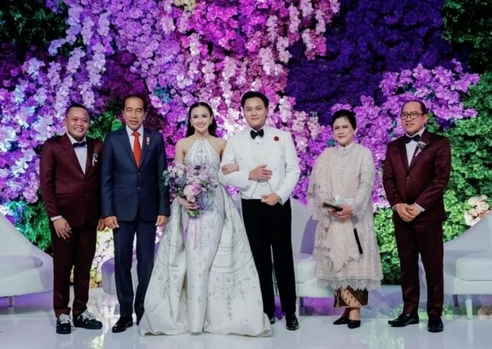 Foto Presiden Jokowi menghadiri acara pernikahan Rizky Febian dan Mahalini