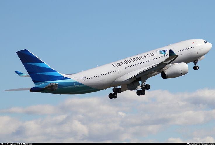 Pesawat Garuda Indonesia.