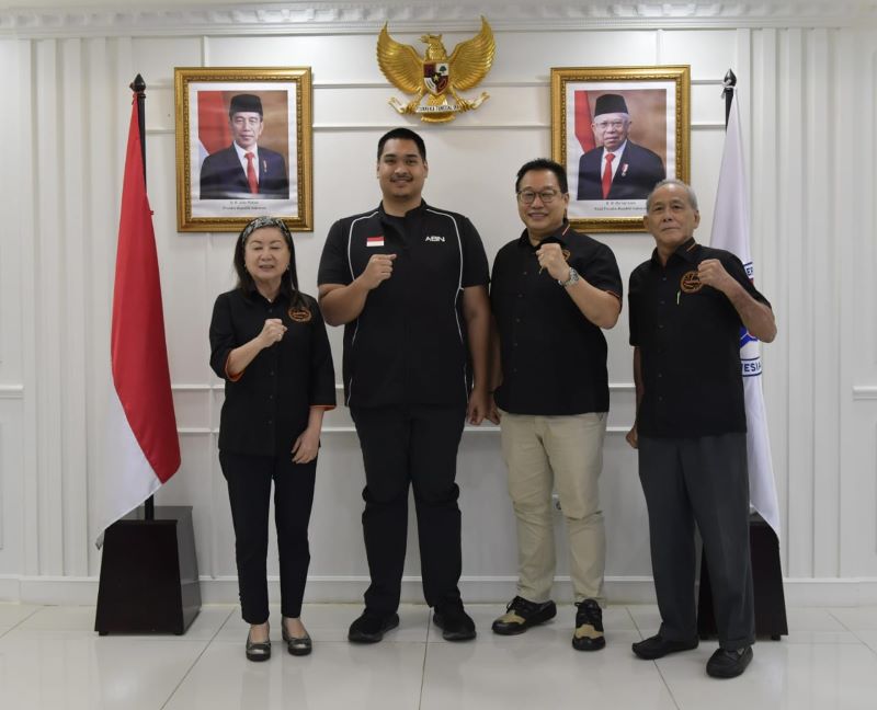 Menteri Pemuda dan Olahraga Republik Indonesia Dito Ariotedjo menerima Pengurus Pusat Persatuan Olahraga Teqball Indoneisa (PP POTSI).