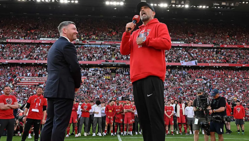 Jurgen Klopp Menyampaikan Perpisahan di Anfield.