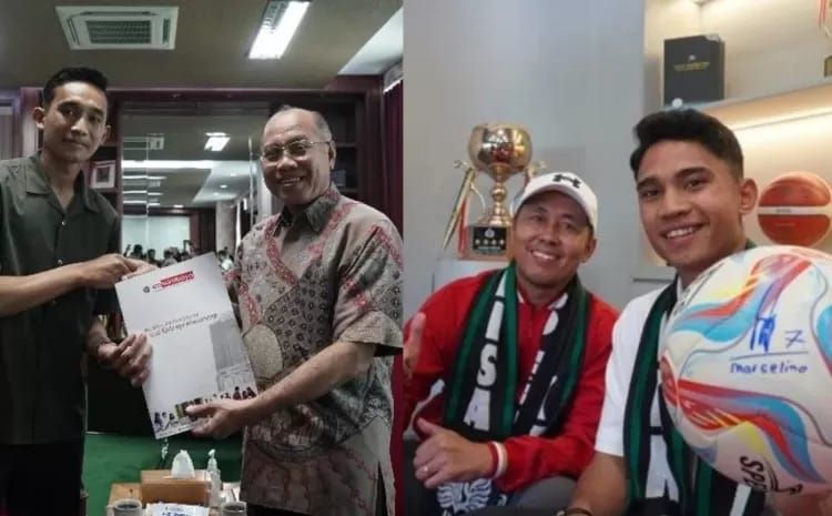 Marselino Ferdinan (kanan) dan Rizky Ridho (kiri) mendapat keistimewaan sebagai atlet sekaligus mahasiswa.