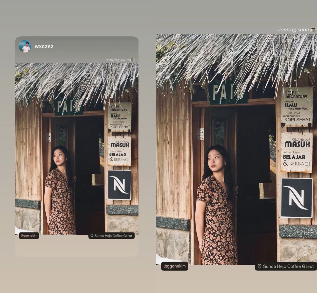 potret Kim Go Eun di Indonesia (screen shot instagram story @ggonekim)