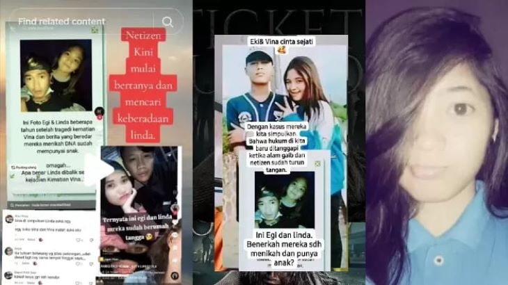 Beredar foto sahabat Vina Cirebon, Linda sedang merangkul Egi. ( website @jawapos.com )