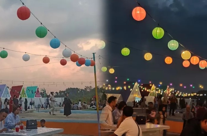 Beginilah suasana Green Park Jepara yang menarik untuk kulineran dengan spot instagenik. (Wonosobo Zone)