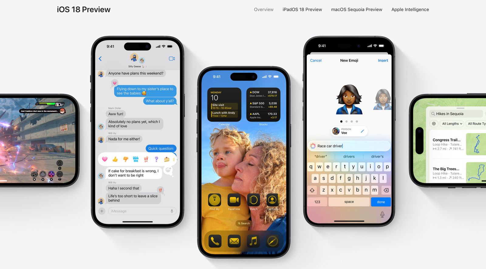 Ilustrasi tampilan fitur terbaru IOS 18 (ss website apple)
