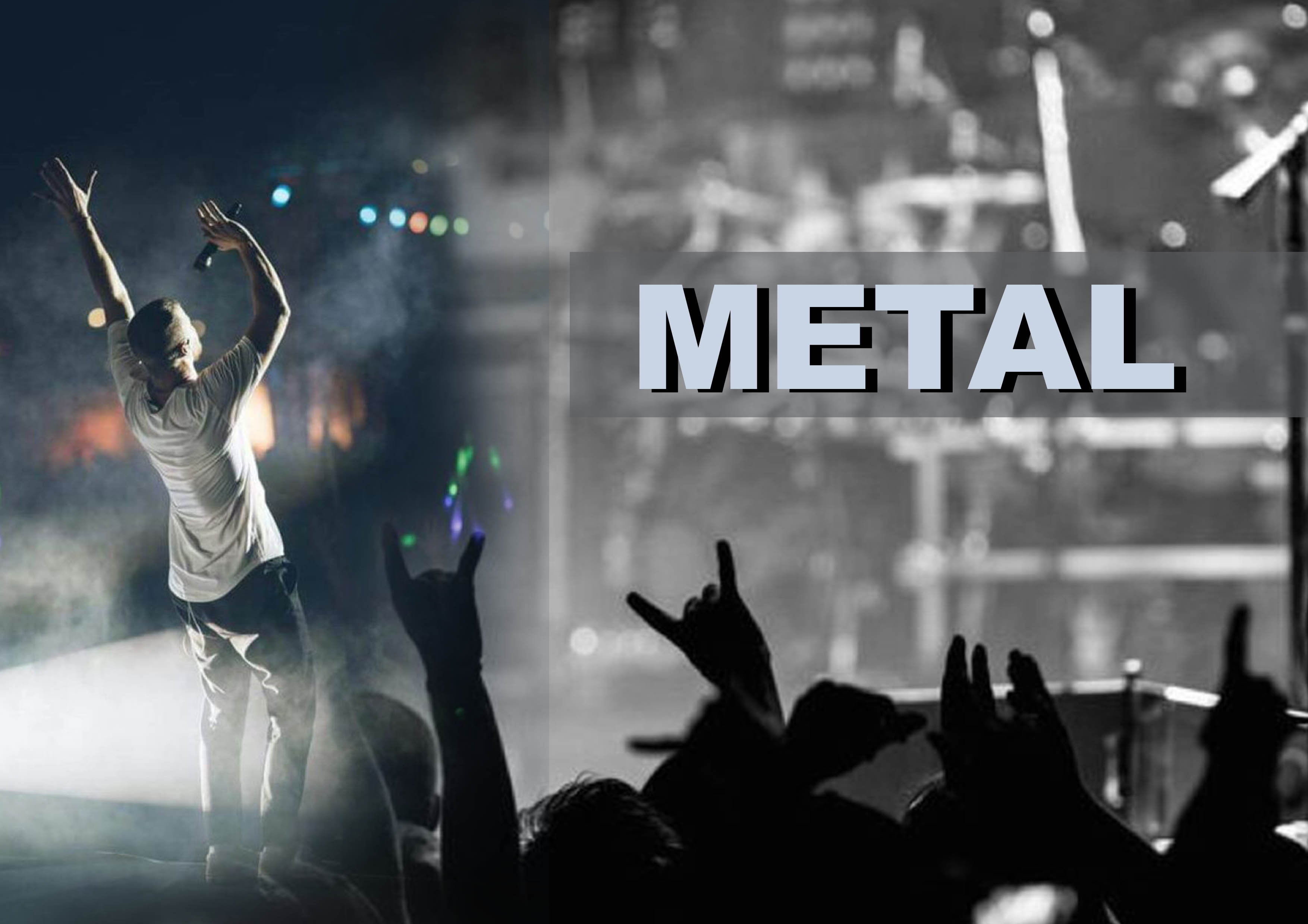 Ilustrasi konser musik metal.