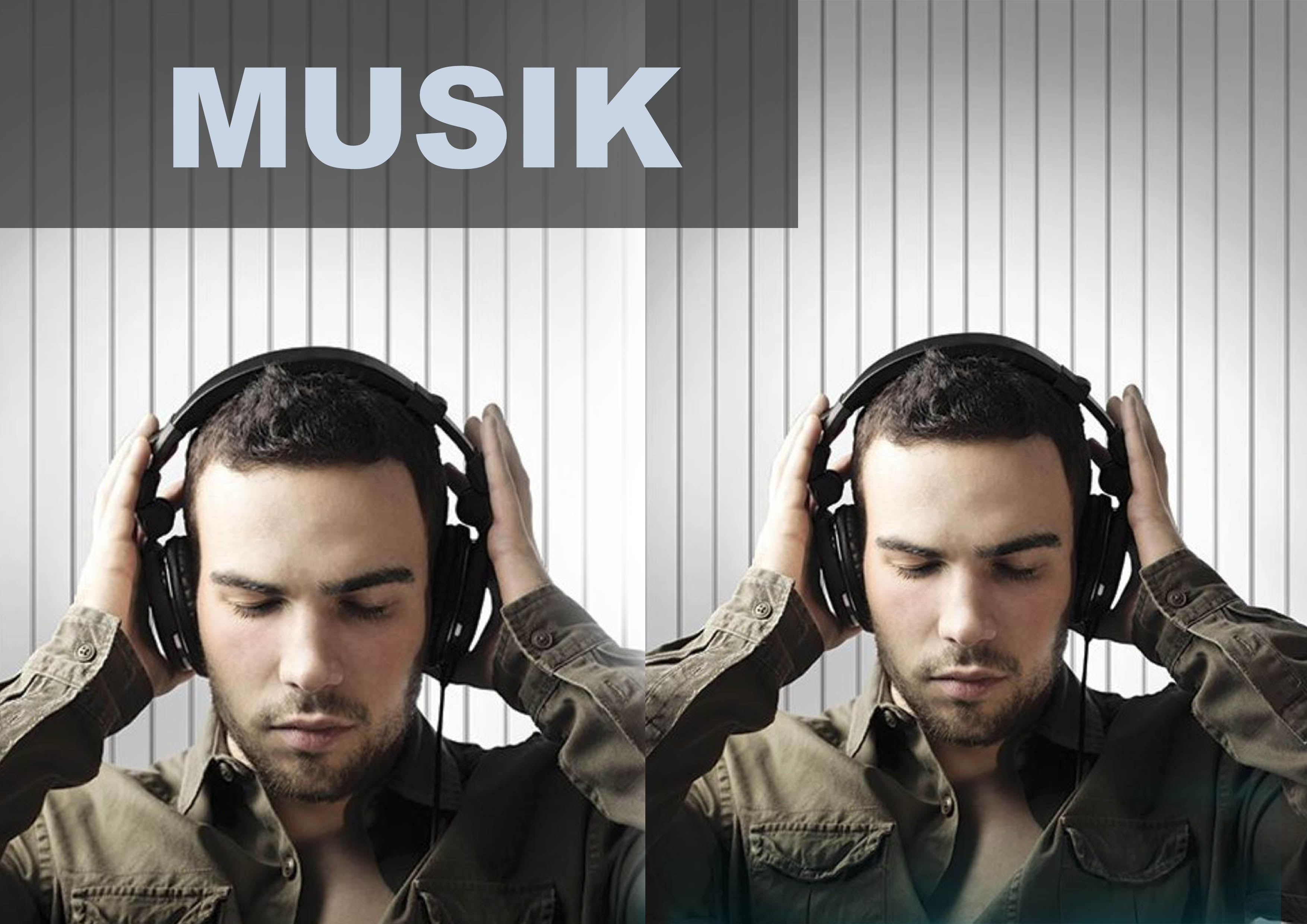 Mendengarkan musik.