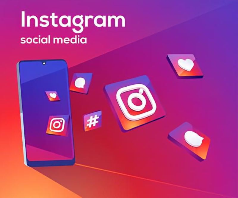 Ikon media sosial Instagram 3d.