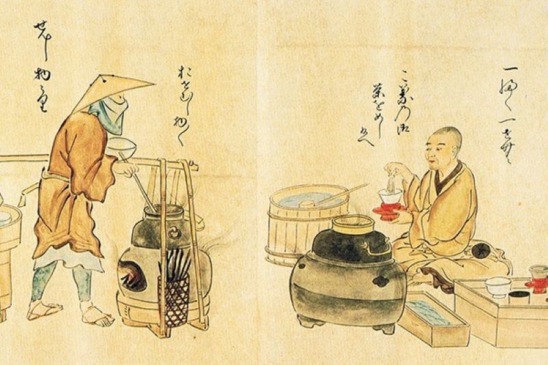 Lukisan klasik Tiongkok penjual teh.