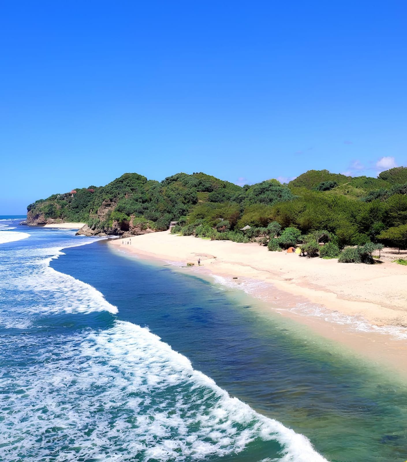 Pesona pemandangan yang indah di Pantai Watu Kodok.   (Dok. Google Maps/Lutfi P)
