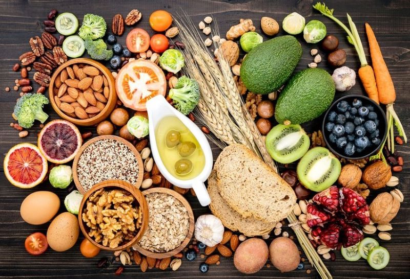 Ilustrasi makanan vegetarian.