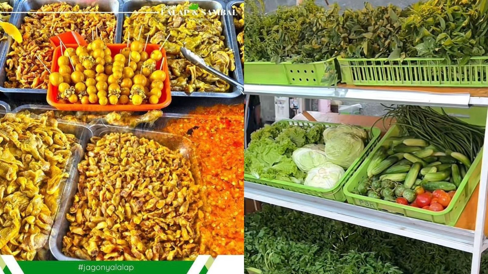 Aneka Lauk dan Lalapan di Spesial Lalap Sambal. Sumber : Instagram @spesiallalapsambal