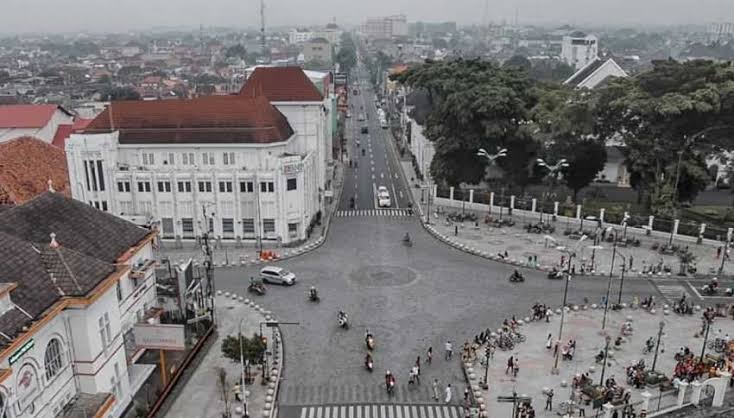 Titik Nol Kilometer Yogyakarta Jika Dilihat dari Atas (bakpiakukustugu.co.id)