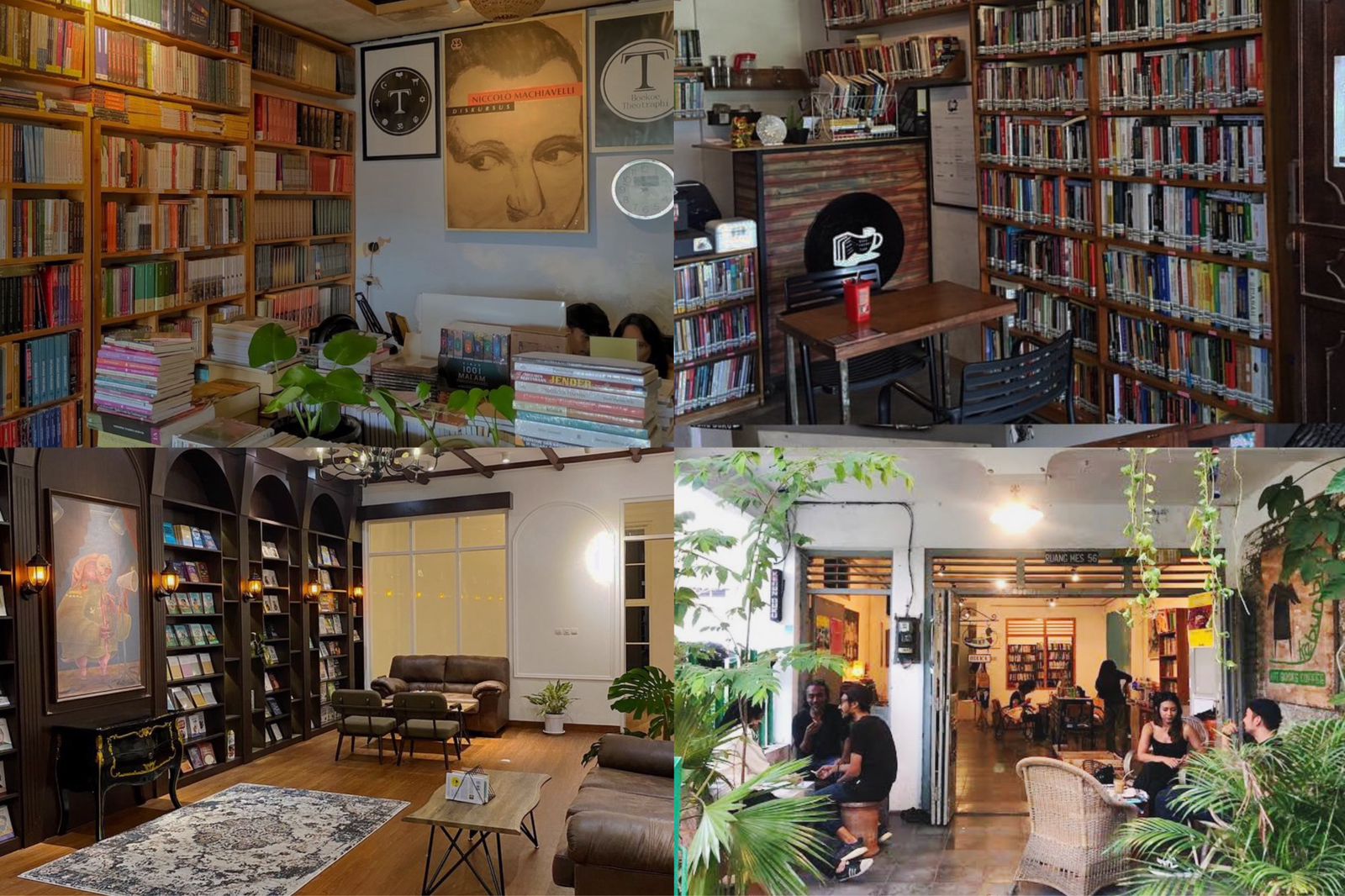 Boekoe Theothrapi, Rumah Berdikari, Solusi Buku dan Kebun Buku (foto: Instagram/Google @theotraphi @berandaberdikari @solusibuku dan wisata.app)
