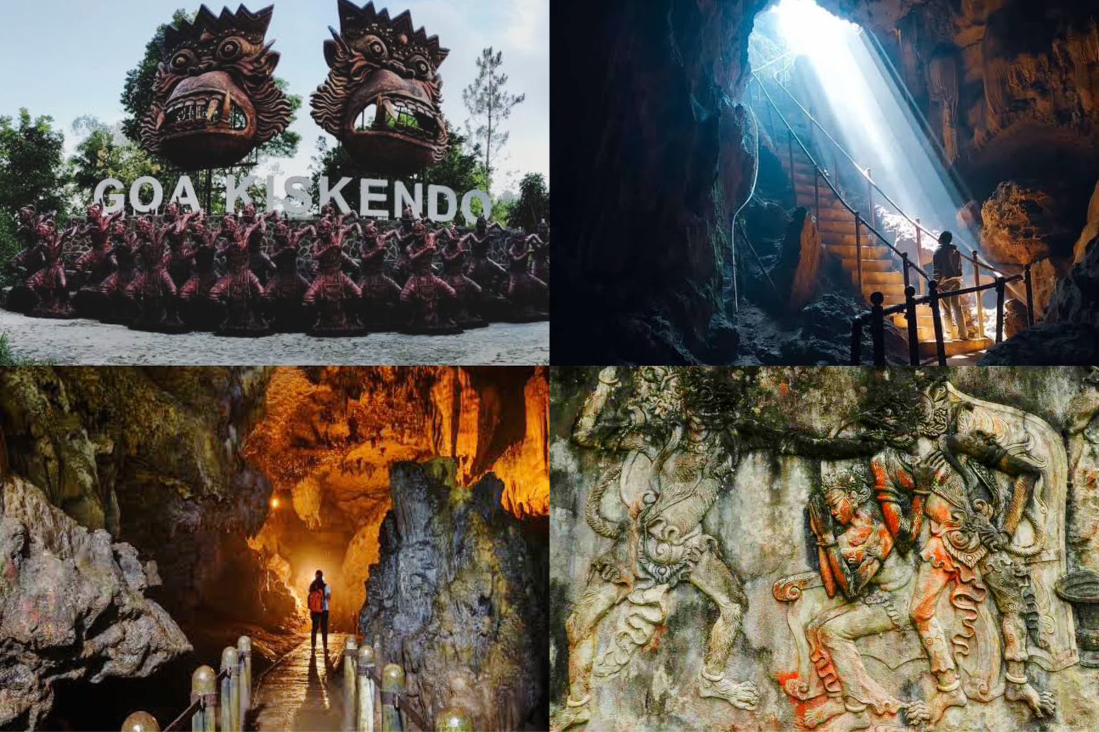 Gua Kiskendo.   (Foto: Google/ dinpar.kulonprogokab.go.id, griyawisata.id, blog.atourin.com)