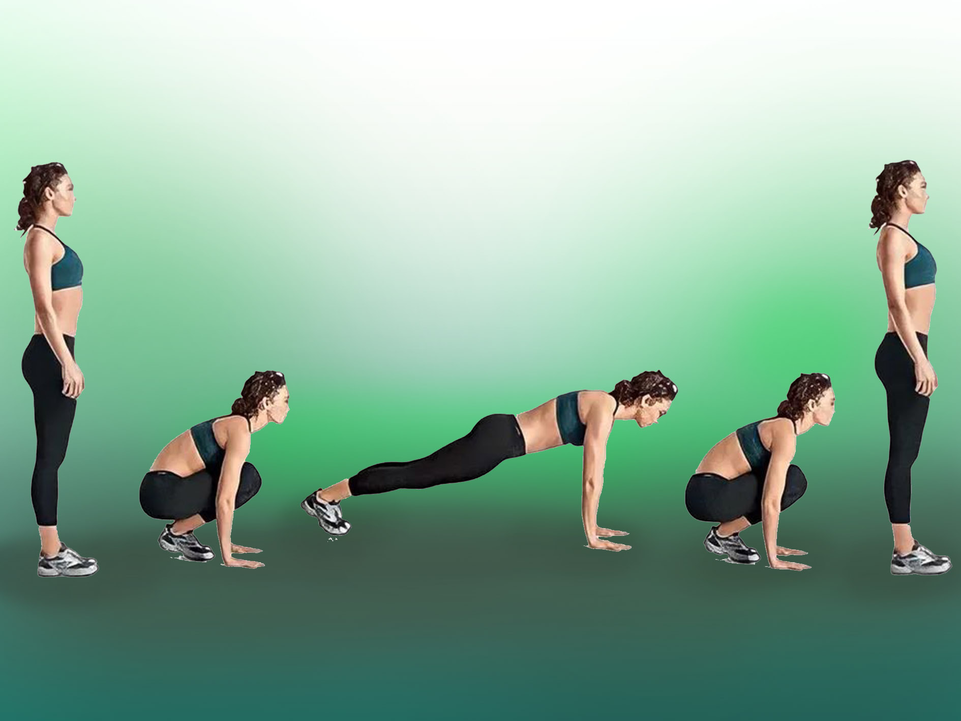 Burpees, latihan kebugaran untuk melatih kekuatan otot. Olahraga yang  bisa dilakukan di kos.