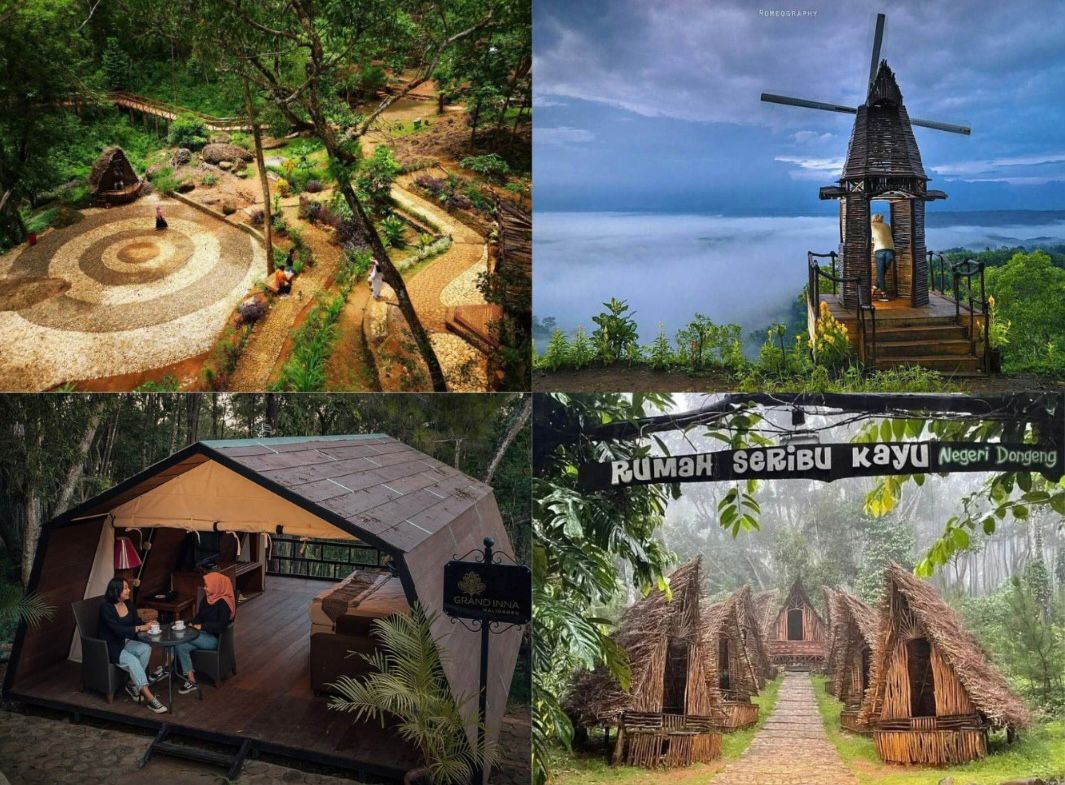 Pemandangan Destinasi Wisata dan Glamping Seribu Batu Songgo Langit (Instagram-Visitingjogja)