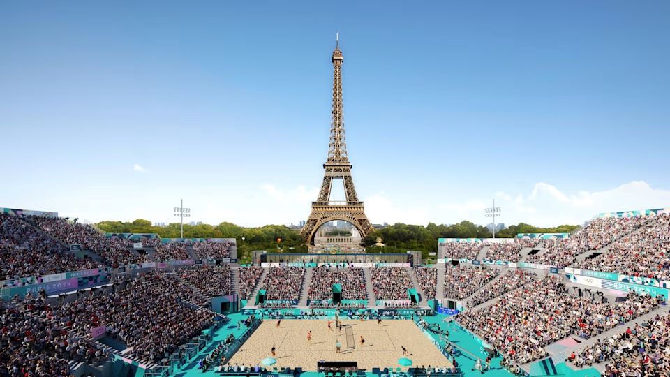 Pertandingan Bola Voli yang di Gelar di Eiffel Tower Stadium