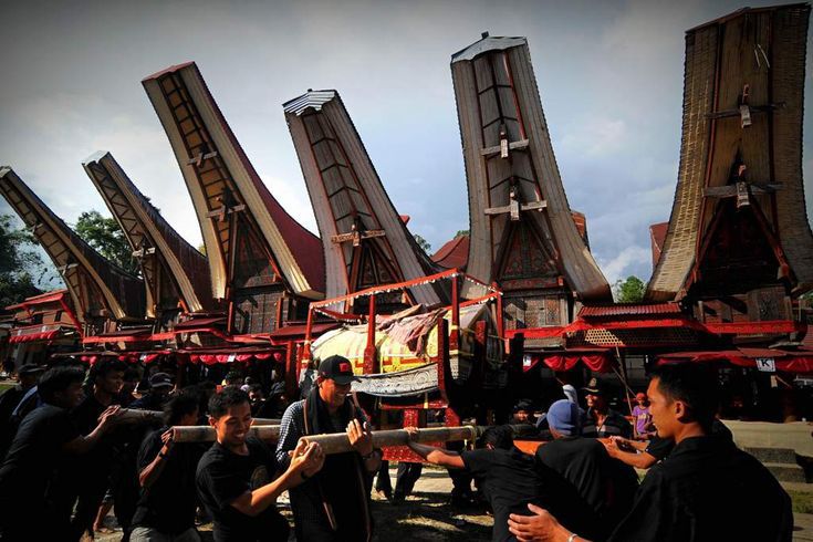 Proses Upacara Adat Rambu Solo Sulawesi Selatan.   (Pinterest/1001indonesia.net)