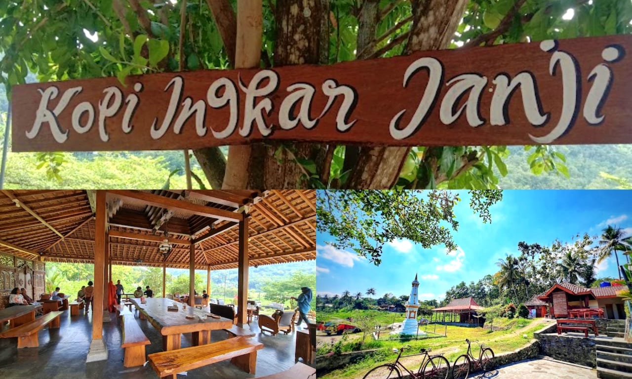 Kopi hangat dan kuliner ndeso yang bikin nostalgia di Kedai Kopi Ingkar Janji  (Kolase foto sumber Doc. Google Maps)
