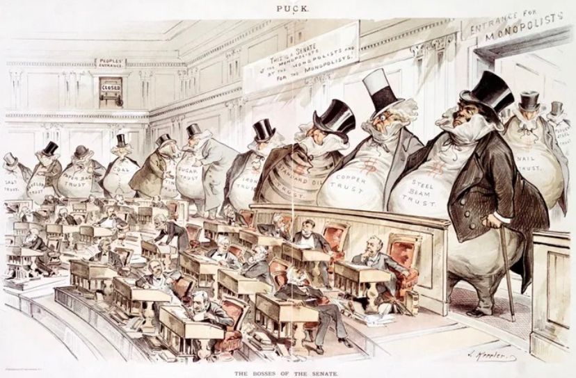 Kartun Politik Amerika, &ldquo;The Bosses of The Senate&rdquo; (nymag.com)