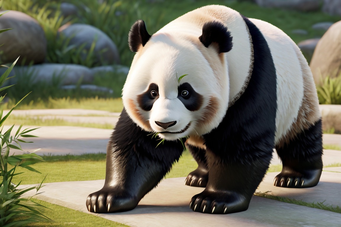 Ilustrasi Panda. (AI Generator)