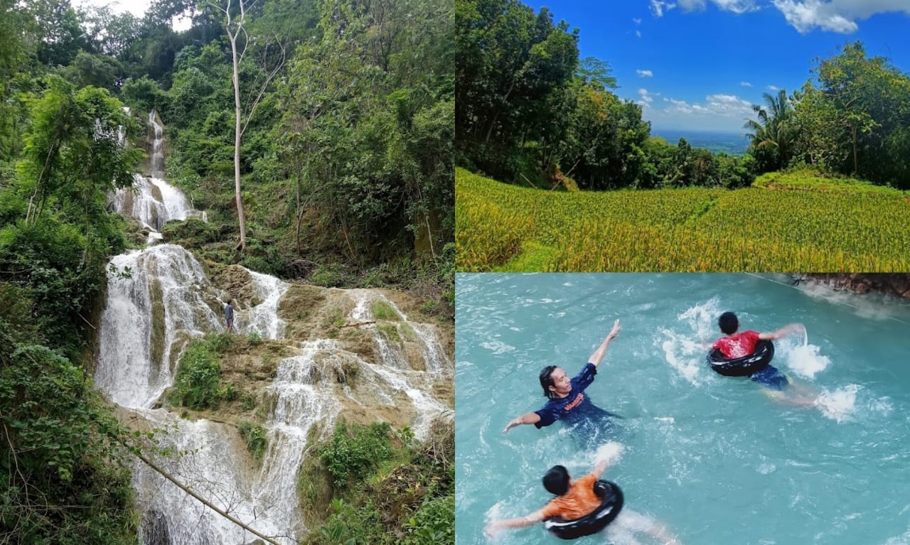 Nikmati sejuknya Air Terjun Penawangan Srunggo, tempat sempurna untuk melepas penat dan mencari suasana yang damai (Kolase gambar dari Doc. Google Maps)