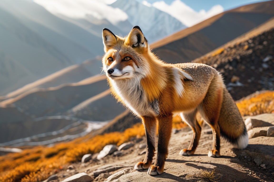 Ilustrasi Rubah Tibetan. (AI Generator)