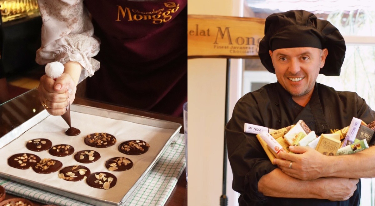 Thierry Detournay, pendiri merek Chocolate Monggo.   (kolase berbagai sumber)