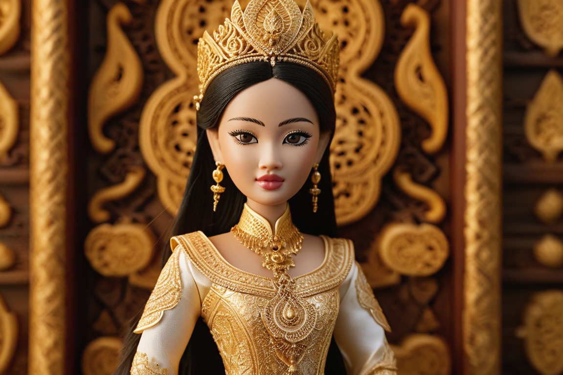 Ilustrasi Luk Thep, Boneka Arwah dari Thailand. (AI Generator)