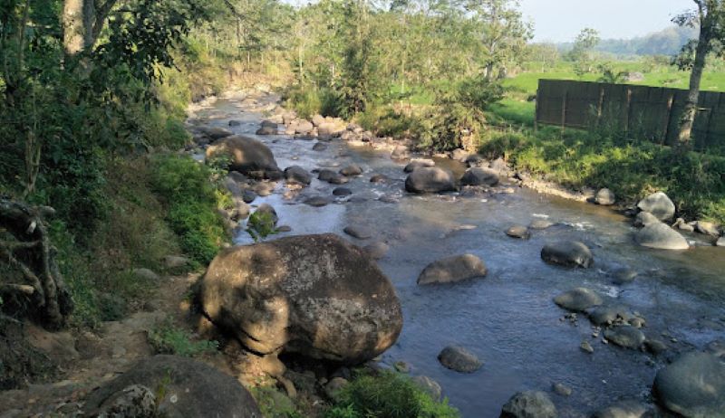 Sungai Catur di Wana Wisata Grape Madiun Jawa Timur.