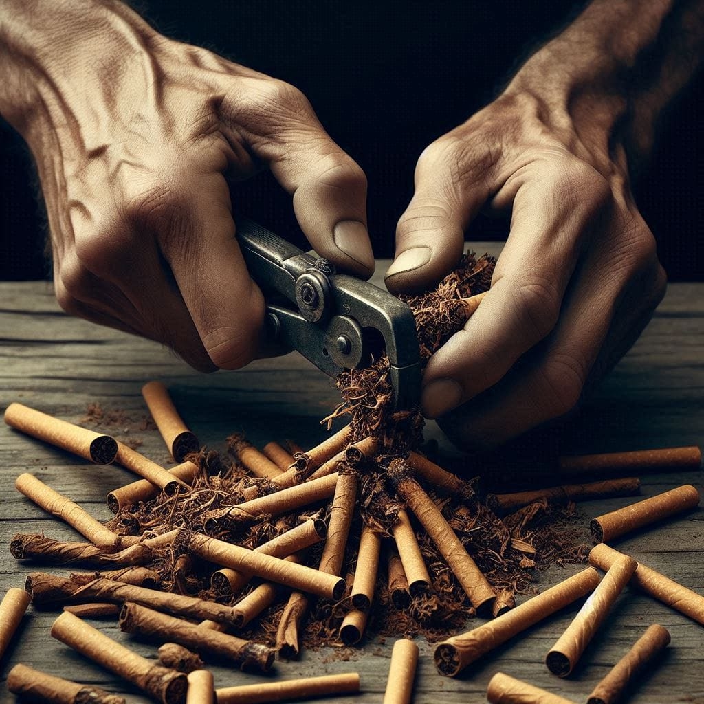 ilustrasi rokok tanpa filter