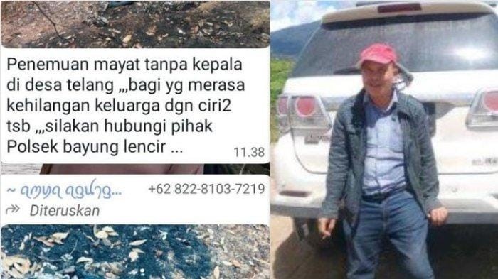 Matnur, korban yang ditemukan tewas.