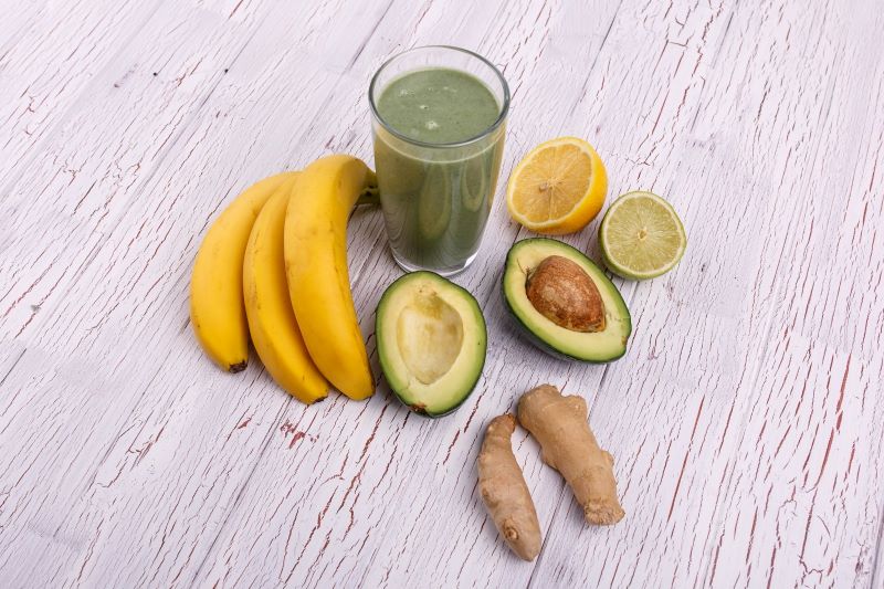Ilustrasi minuman fiber yang terbuat dari buah dan sayur.