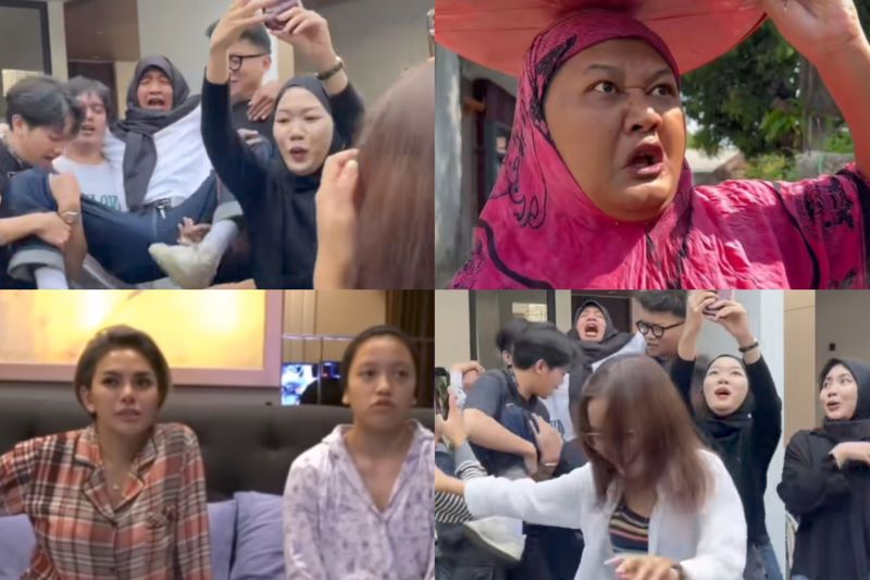 REAKSI NETIZEN: Netizen memparodikan momen penjemputan Lolly di apartemen oleh tim Nikita Mirzani.