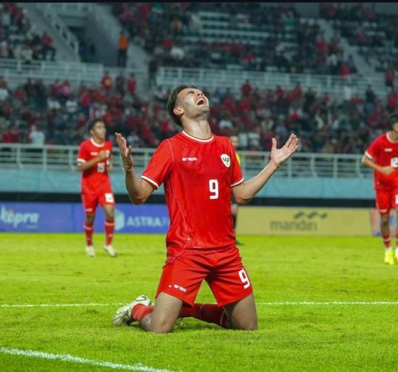 Striker Timnas Indonesia Dimas Drajad.