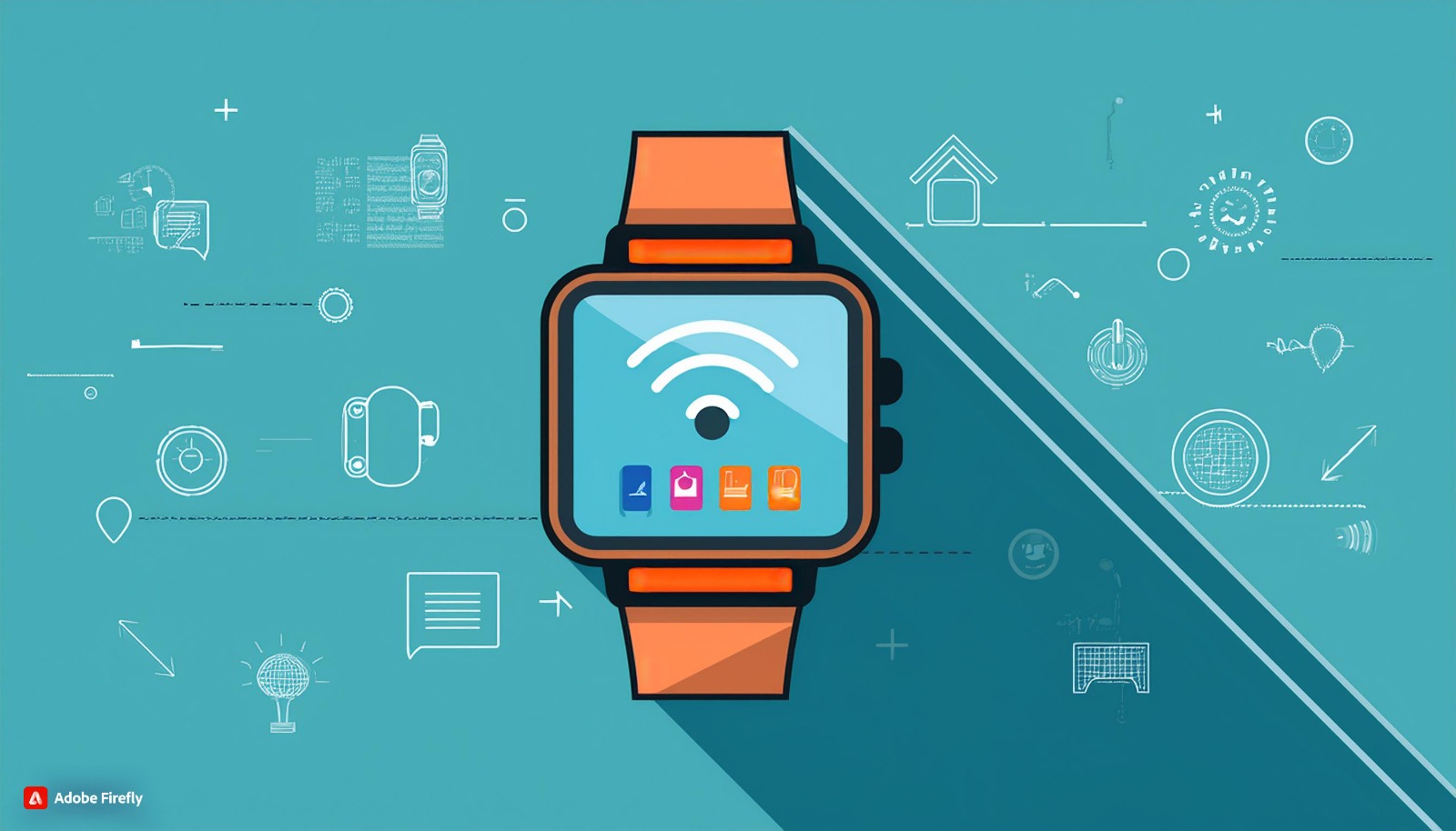 Ilustrasi Smartwatch.  (https://firefly.adobe.com/)
