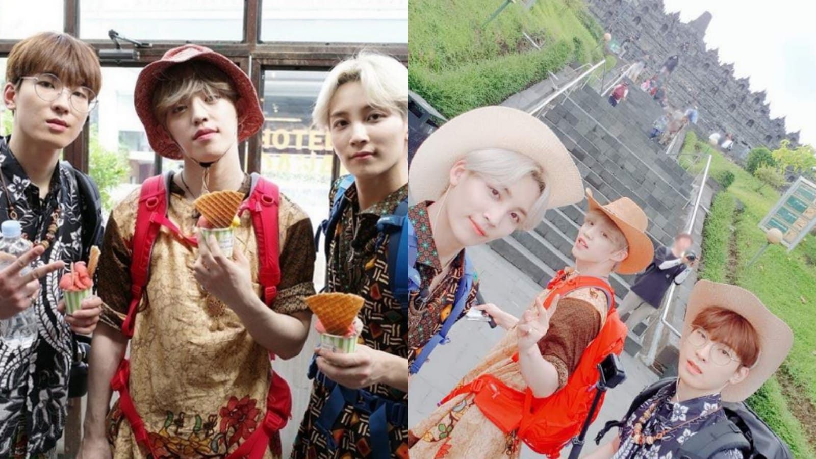 Boygrup SEVENTEEN saat di Jogja.  Sumber: berbagai sumber