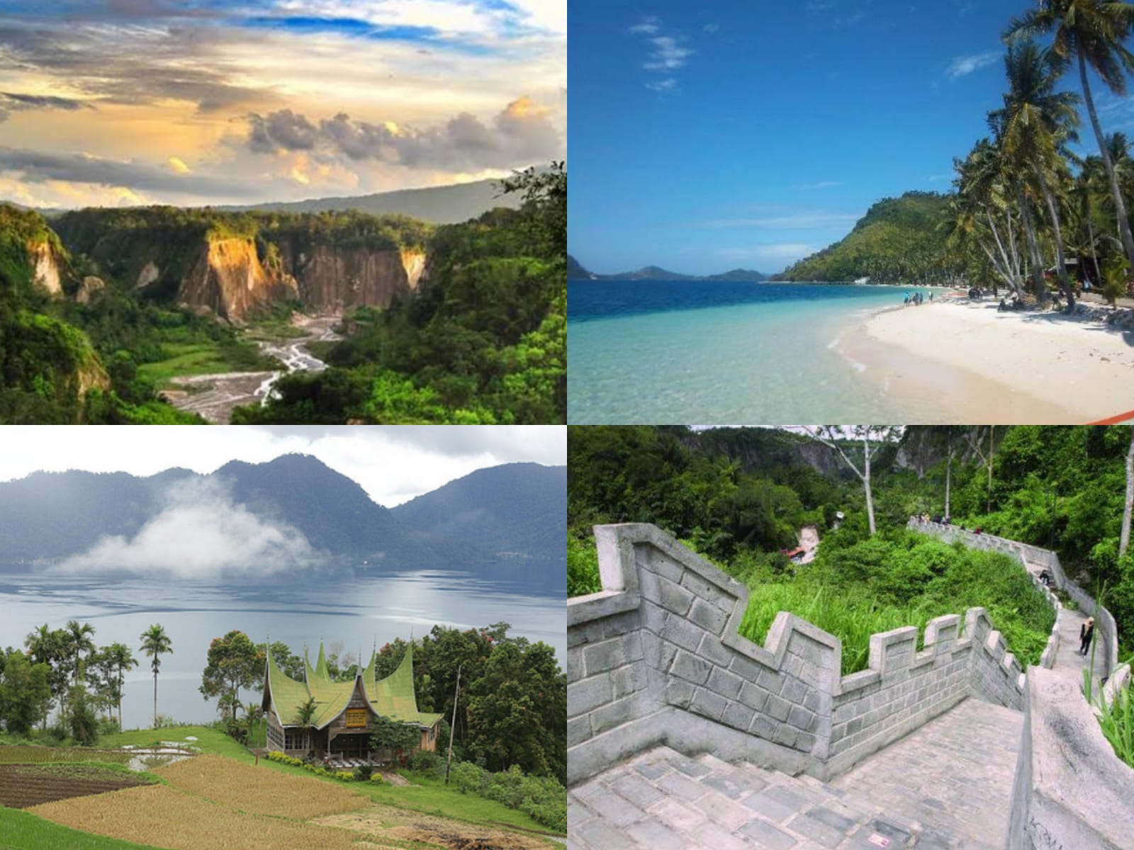 Wisata di Sumatera Barat. Sumber: berbagai sumber