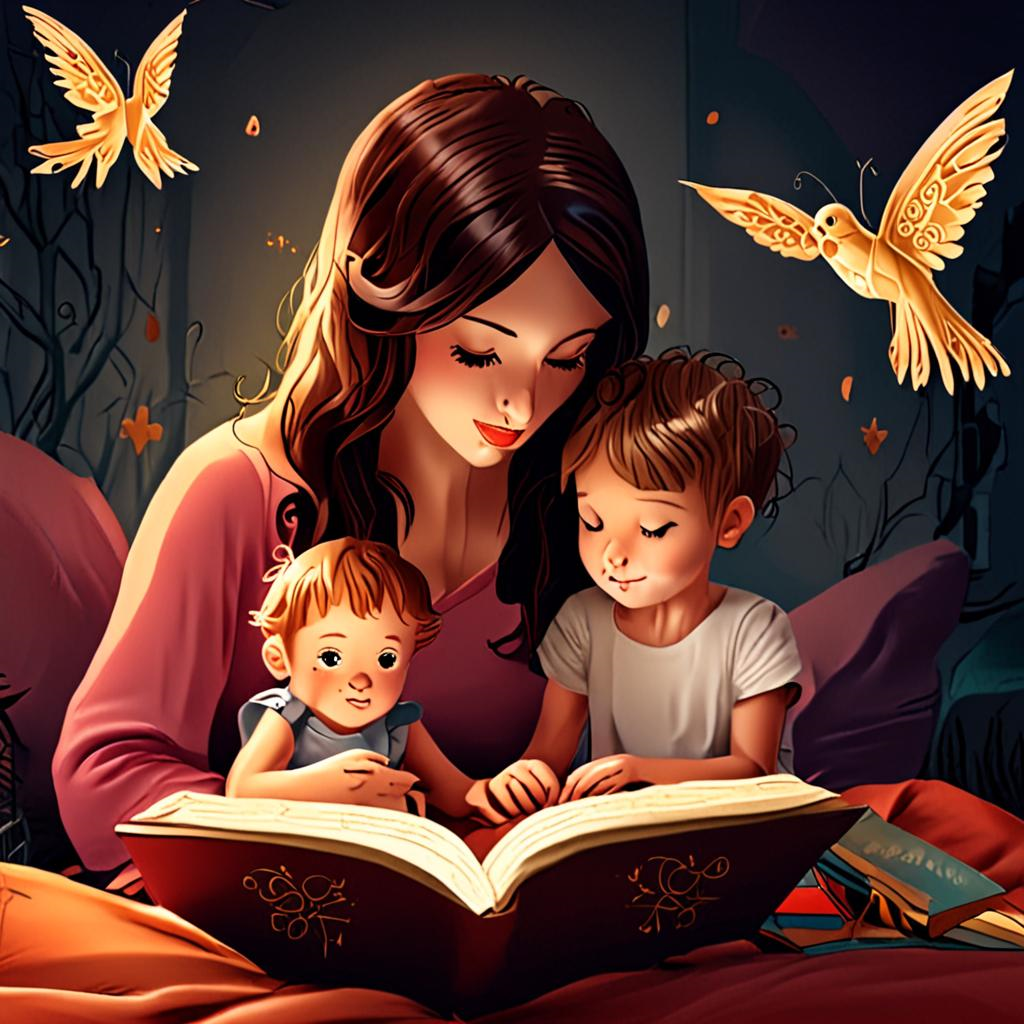 Ilustrasi membacakan buku dongeng untuk anak, ketahui manfaat penting!