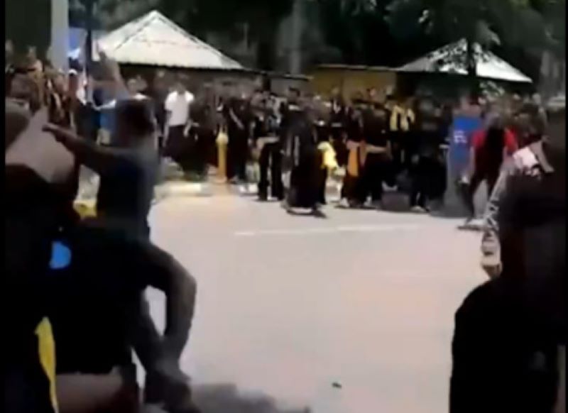 keributan antar perguruan silat di Tulungagung pada Minggu (27/10/2024).