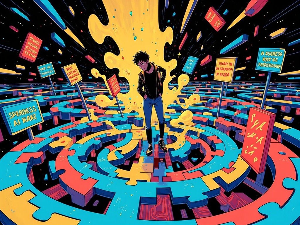 Ilustrasi cacat berpikir seperti permainan puzzle, berbagai premis harus disusun dengan benar untuk membentuk kesimpulan/gambaran yang utuh.