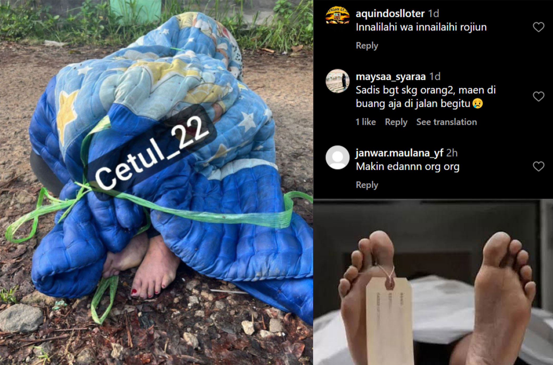 Penemuan Mayat Terbungkus Kasur di Tangerang.