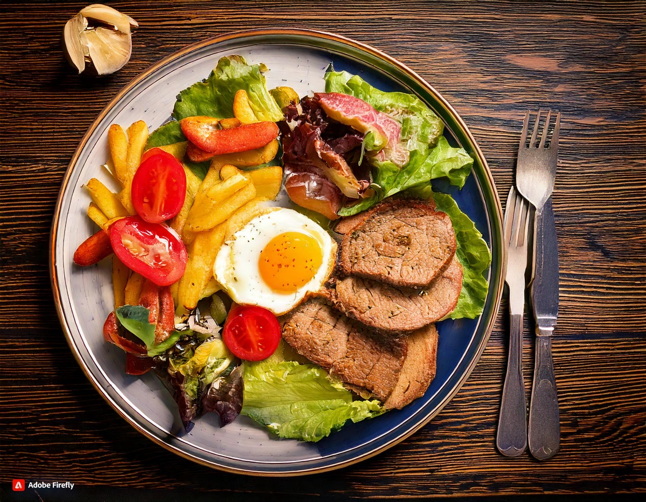 Makan Malam Enak Tanpa Bikin Gemuk. Sumber: (AI/ firefly.adobe.com)