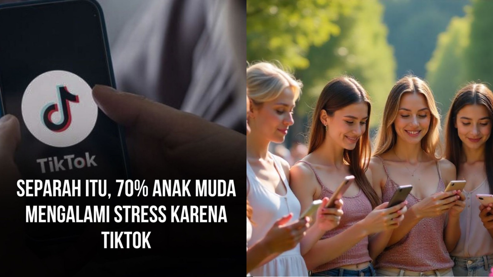 Ilustrasi Remaja Pengguna Tik Tok.  (Kanan/izincoid, Kiri/Freepik.com)