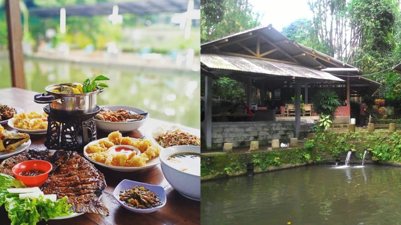 Lokasi memancing dan kuliner restoran.