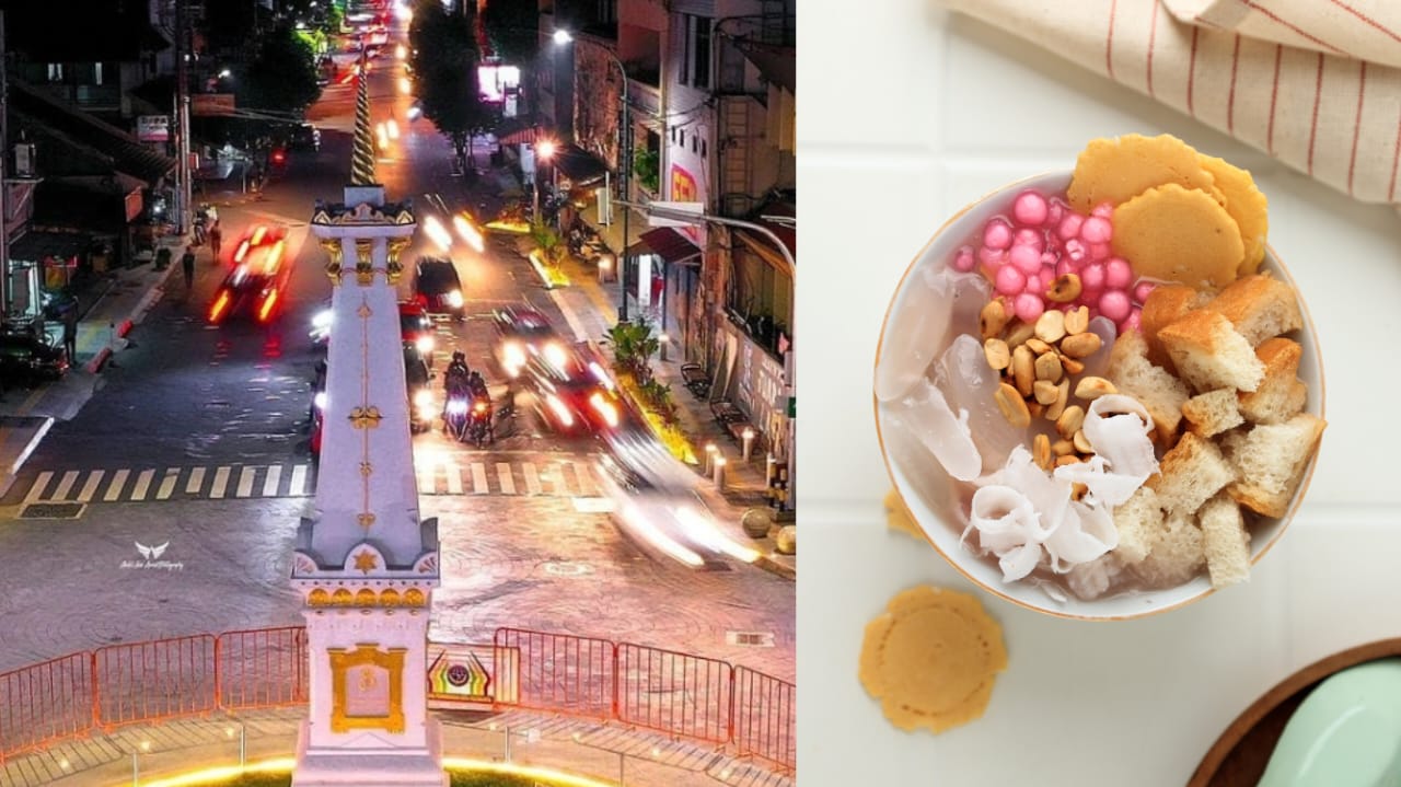 (tugu Jogja dari google map, dan wedang ronde dari Canva)