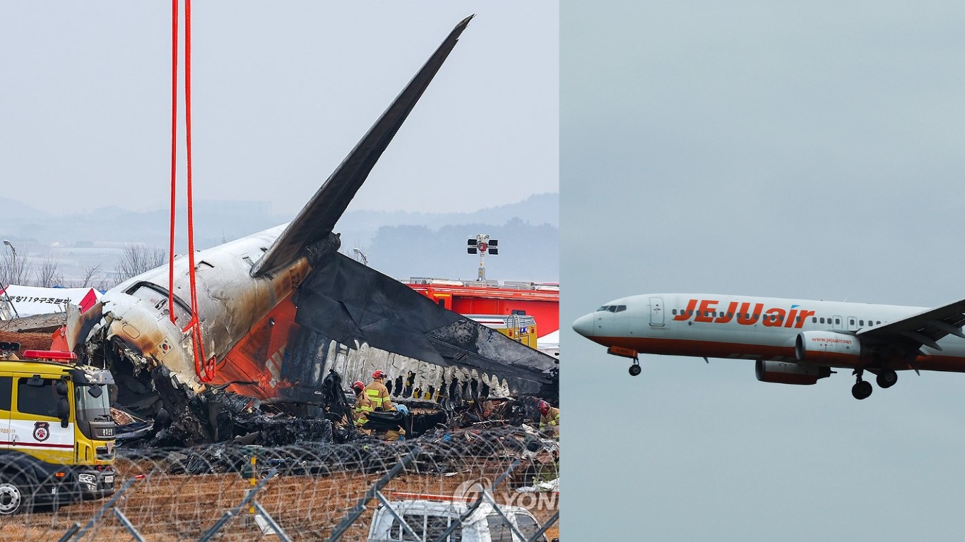 (kondisi peswat Jeju Air yang mengalami ledakan)
