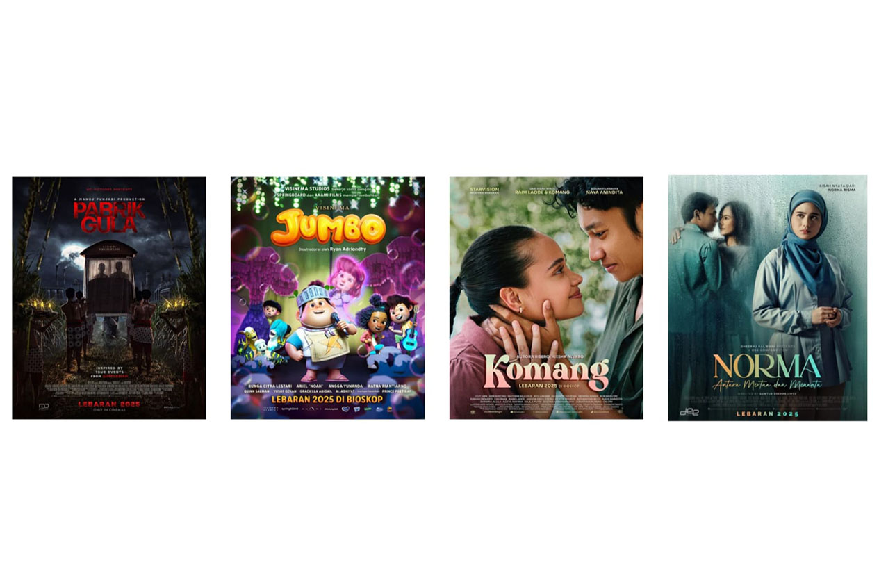 Poster film-film yang tayang saat lebaran.